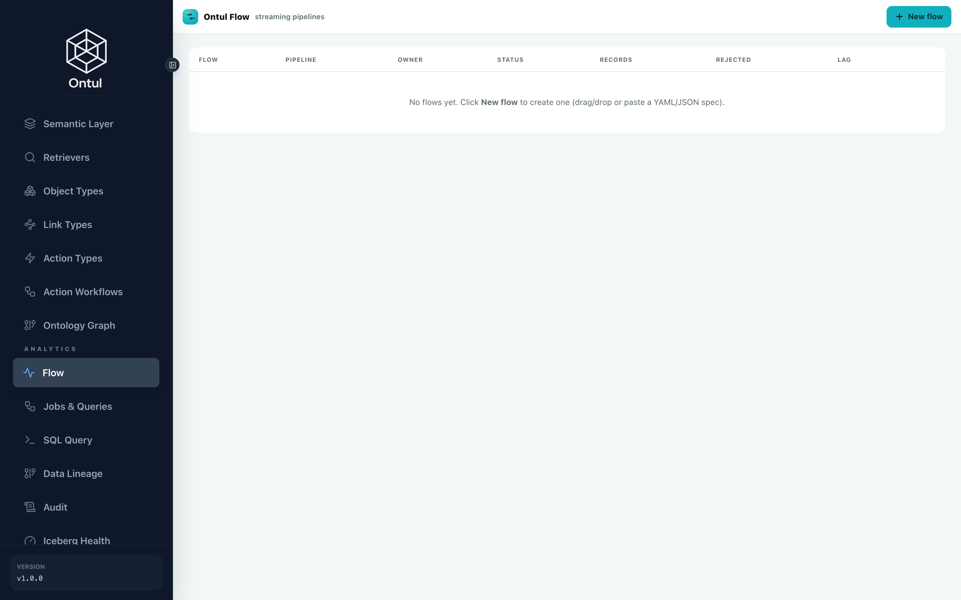 The Flow page